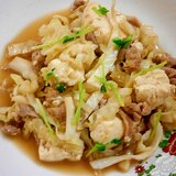 ひき肉・豆腐・キャベツの炒め物